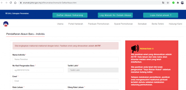 Cara Mohon Rumah Mampu Biaya Johor - Serendah RM42,000 (Teres 2 Tingkat)