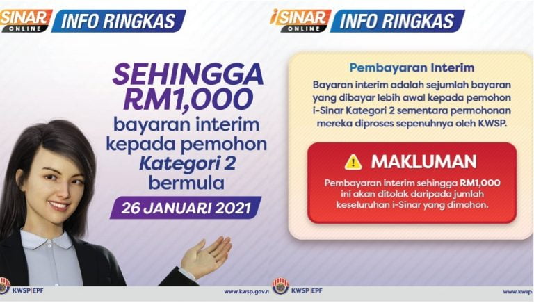 bayaran interim isinar