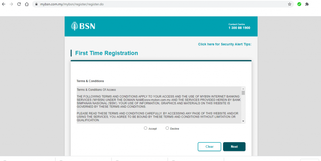 Online transfer register bsn MACAM MANA