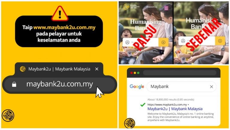 tips elak laman web palsu maybank