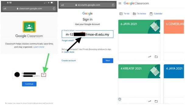 Cara Login Google Classroom KPM Untuk Murid Pertama Kali 
