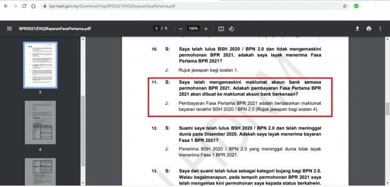 faq bpr fasa pertama 2021