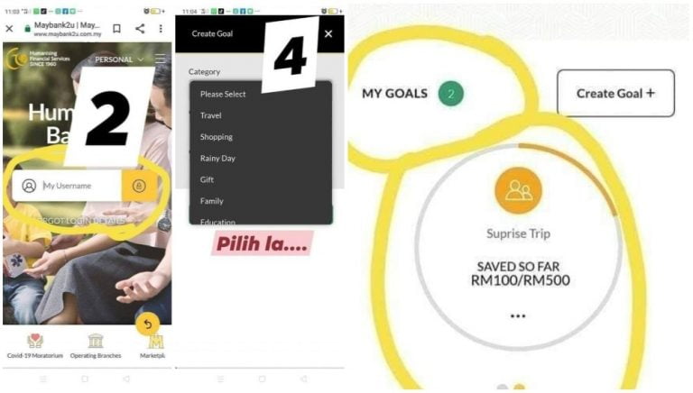 cara main kutu maybank simpan duit