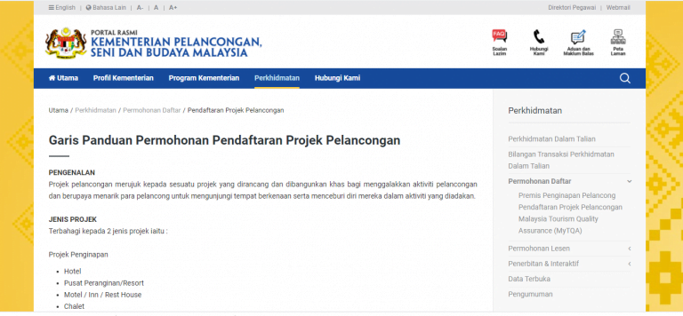 pendaftaran homestay motac