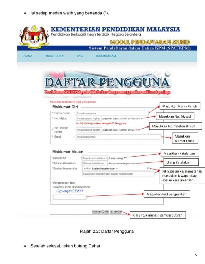 Pendaftaran Murid Tahun 1 Online Sesi 2023/2024 KPM (Dari 1 Mac 2022)