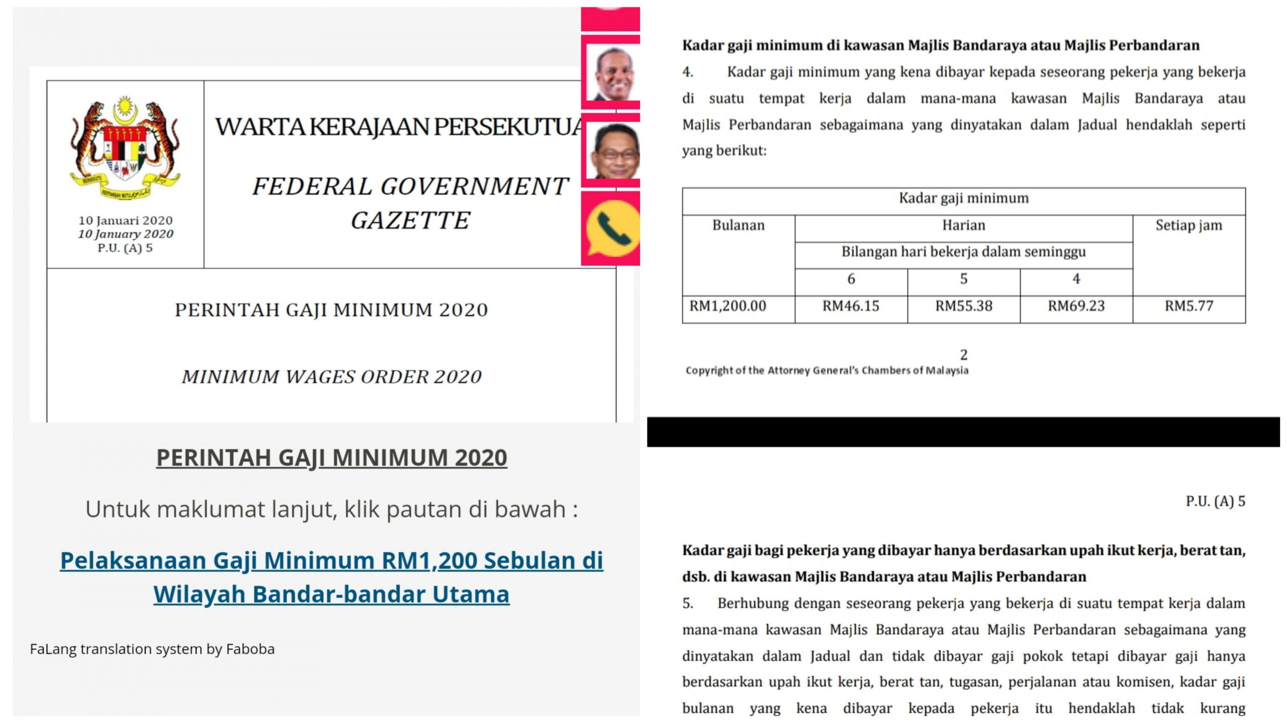 Gaji minimum 2021 perintah Perintah gaji