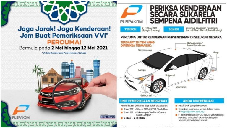 pemeriksaan puspakom percuma