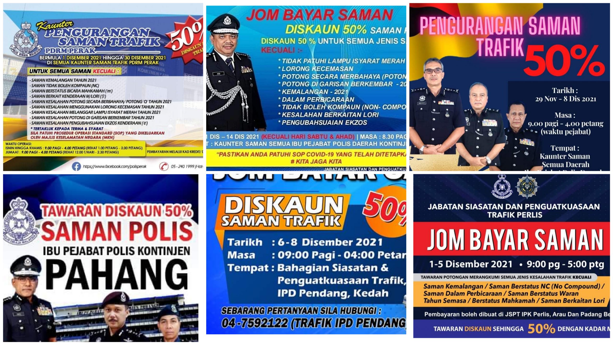 2021 polis discount saman Diskaun Saman