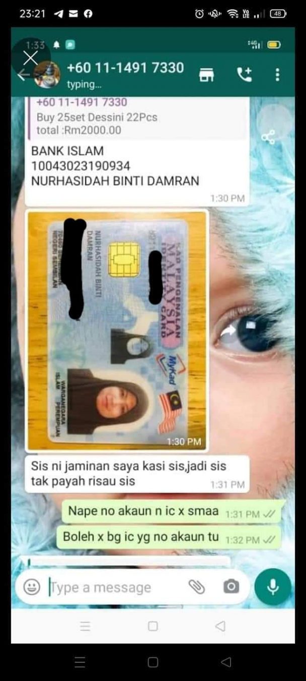 IC Hilang 2019, Tahun Ini Baru Dapat Tahu Identiti Digunakan Scammer