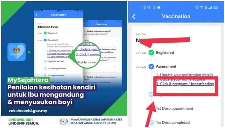 kemaskini status ibu menganudng menyusu mysejahtera
