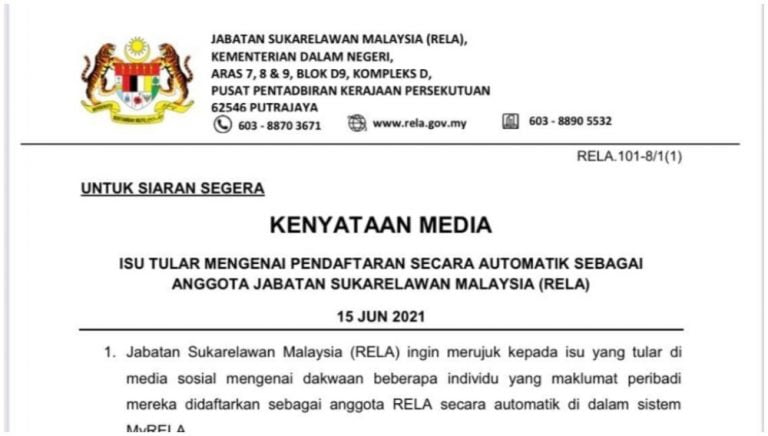 kenyataan media rela
