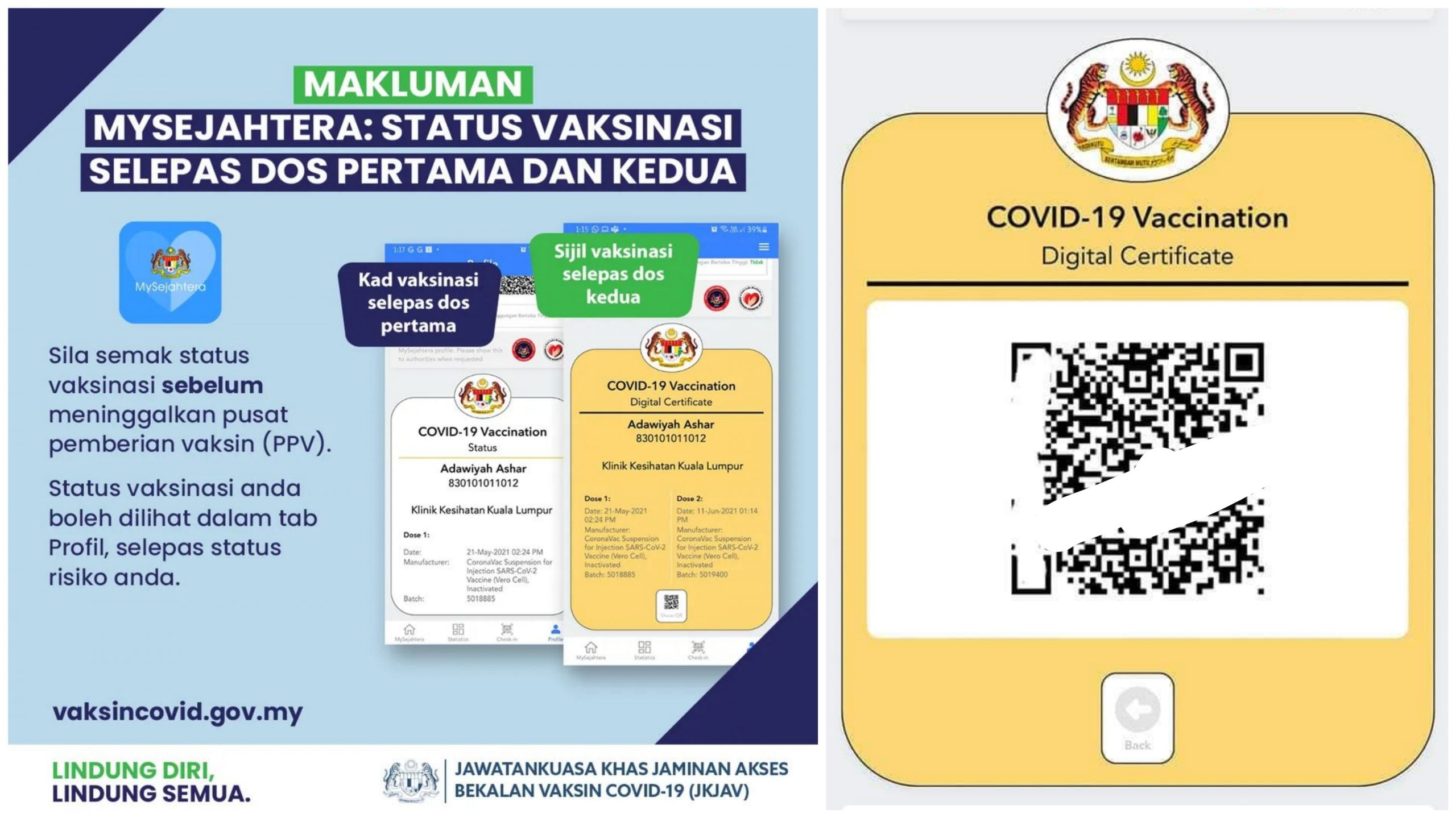 Digital certificate vaksin