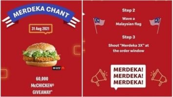 mcd burger percuma merdeka 2021