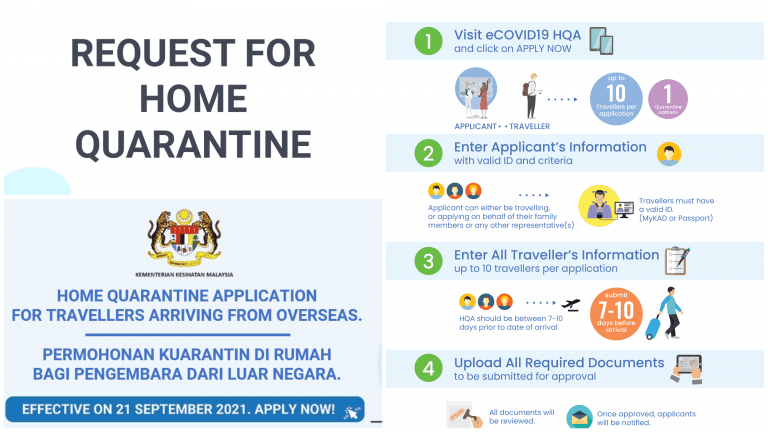 permohonan kuarantin online di rumah