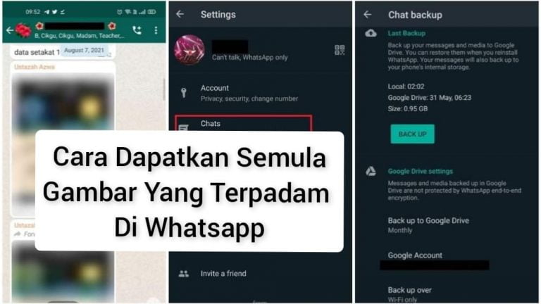 cara dapatkan semula gambar terpadam di whatsapp