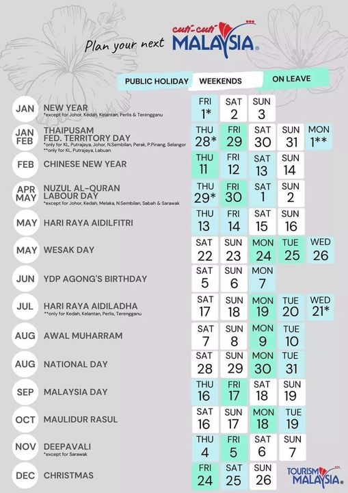 2021 selangor cuti umum Kalendar Cuti