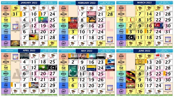 Malaysia april 2022 calendar Malaysia’s April