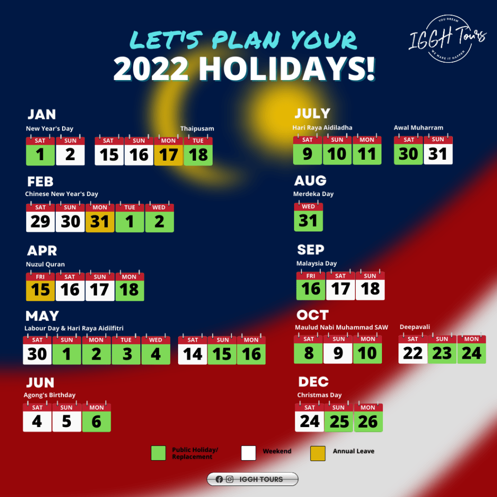 2022 cuti perayaan Kalendar 2022