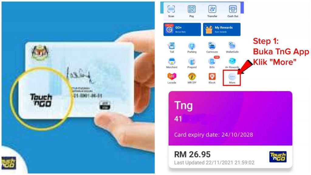 Cara Check Baki Kad Touch N Go Online / Guna IC