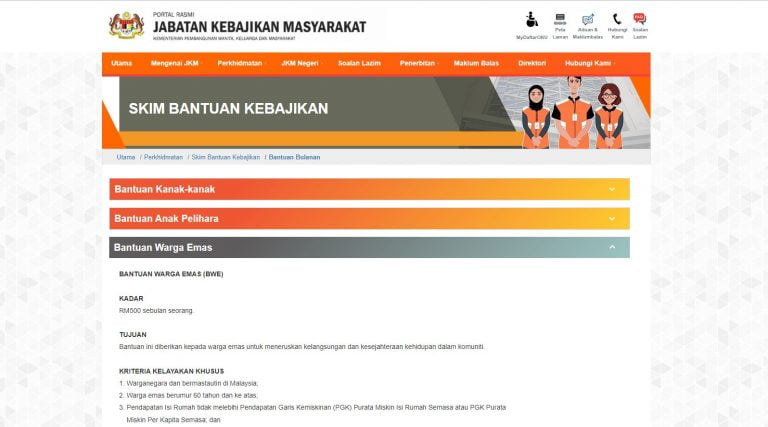 bantuan warga emas jkm