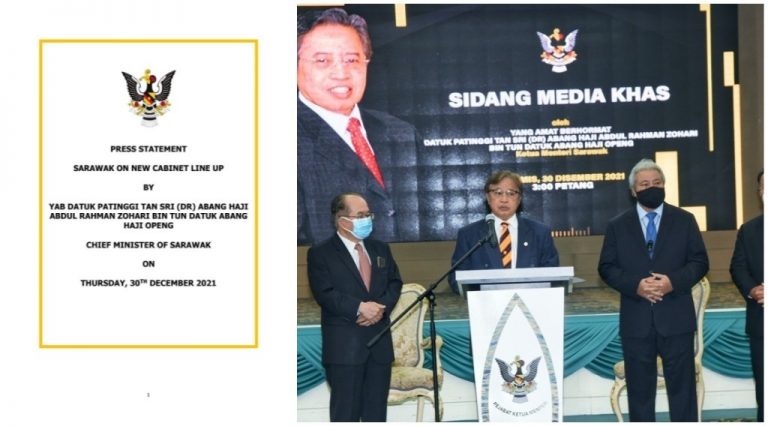 menteri kabinet sarawak