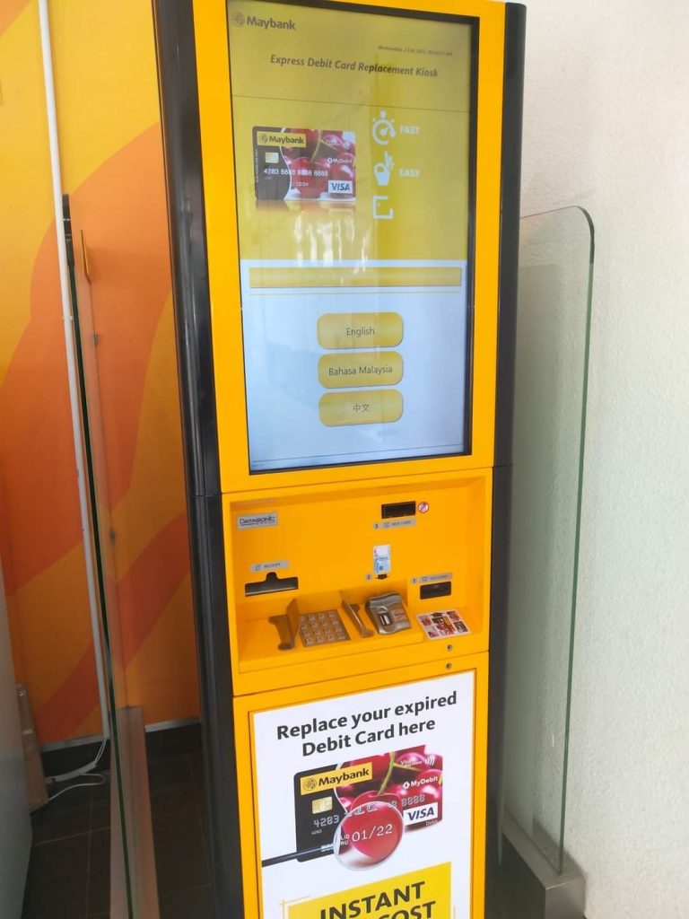 Maybank kiosk card replacement