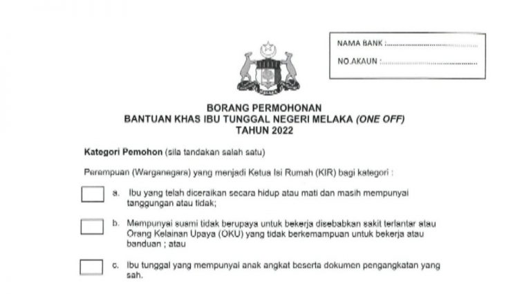 bantuan ibu tunggal melaka