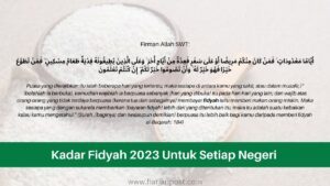 Kadar Fidyah 2023
