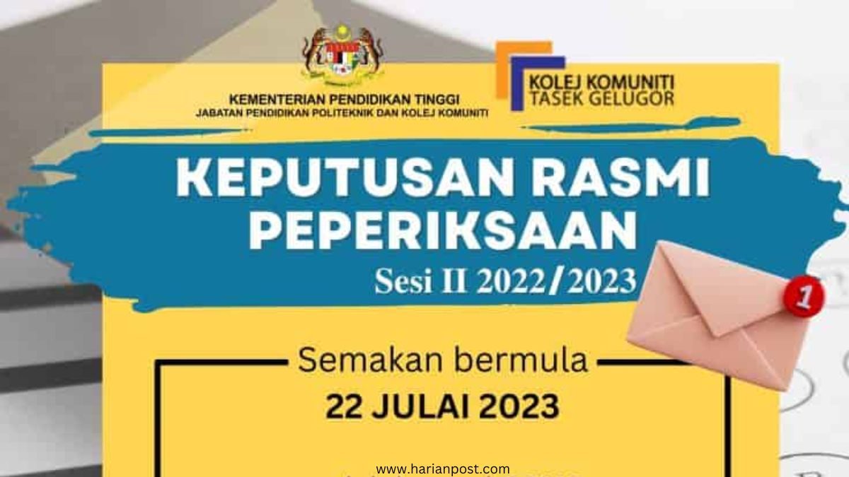 CCMS Semakan Keputusan Peperiksaan Kolej Komuniti 2023
